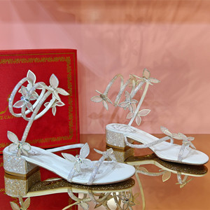 rene caovilla margot crystal sandals 40 shoes